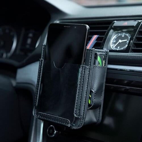 Car Air Outlet Pocket Multi-use Cellphone Hanging Storage Bag Vehicle Organizer Car Accessories