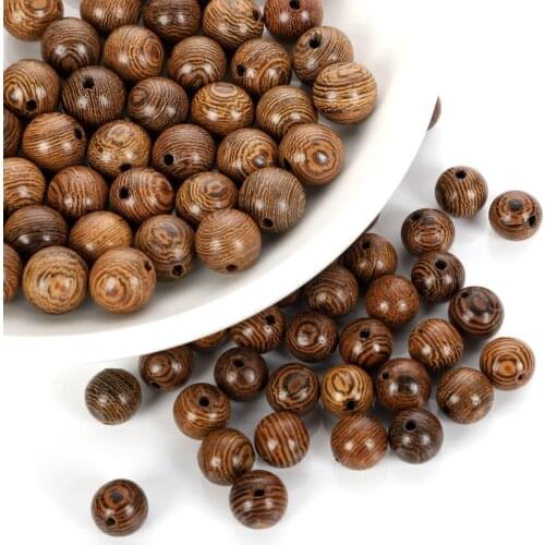 1/strand 6/8.5/10/12mm Wood Stripes Natural Wood Round Loose Spacer Bulk Beads For Jewelry Making DIY Bracelet Necklace