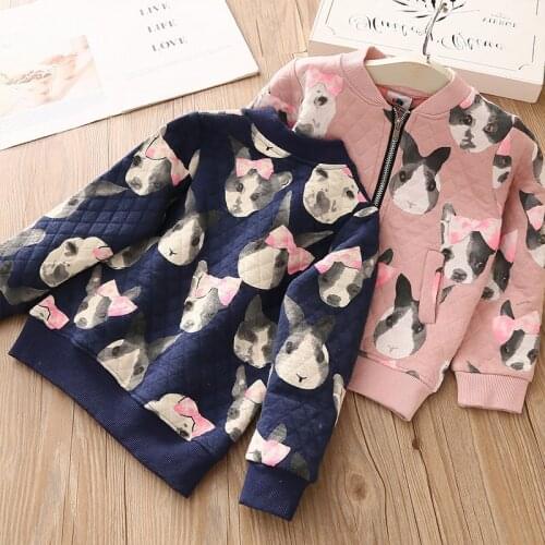 3 4 5 6 7 Y Toddler Girls Jackets Fashion Cartoon Korean Print Jacket for Girls Kids Clothes Spring High Quality Girls Outerwear