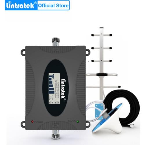 Lintratek 3G UMTS 850MHz (Band 5) Repetidor 850 mhz LCD Display Mini Mobile Phone Signal Repeater Celular GSM 850 MHz Antenna