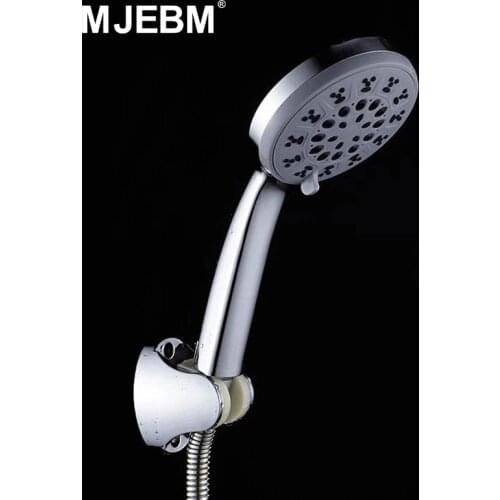 3 Functions Hand held Shower head Water Saving ABS Round Shower Head Chrome Plated Rain Shower Bathroom Sprinkler