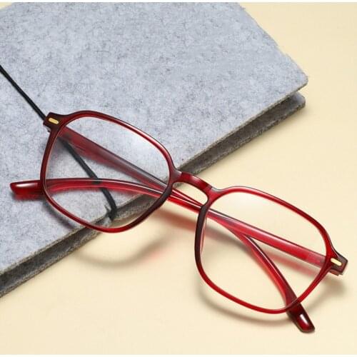 2020 New Square Women Anti-Blue Light Reading Glasses Classic Ultralight Glasses Plastic Frame Men Computer Hyperopia Eyeglasse