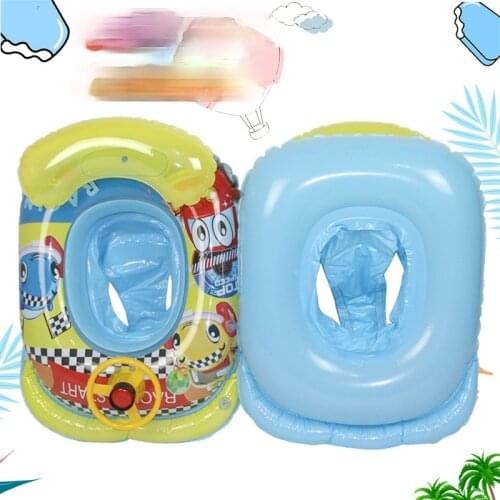 New Infant Float Pool Swimming Ring Inflatable Circle Baby Seat with Steering Wheel Summer Beach Party Pool Toys