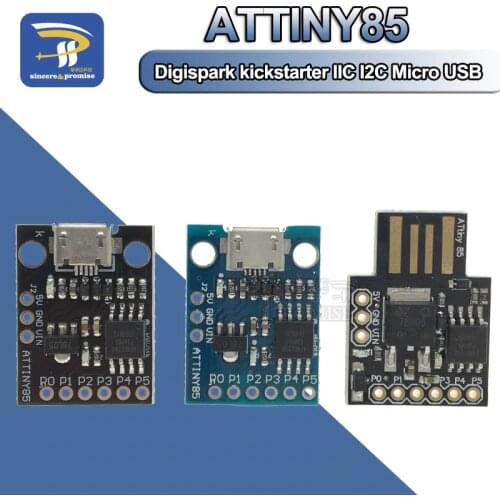 ATTINY Blue Black TINY85 Digispark Kickstarter Micro Development Board ATTINY85 module for Arduino IIC I2C USB ATTINY45