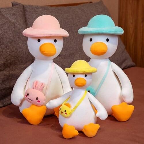 30/40/50cm Plush toy Go to school duck soft stuffed toy kids school opens gift Kawaii Duck Toy for Children Kid Birthday Gift