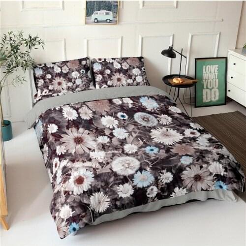 Plant 3D Florl Pattern Printed Duvet Cover Pillowcase Soft Home Textiles Bedding Set Single Twin Double Queen King Size 2/3 Pcs