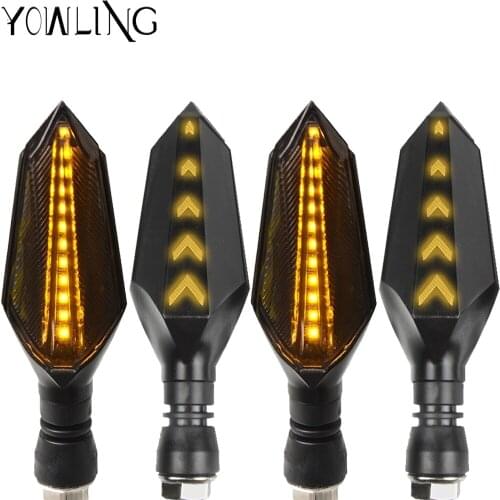2/4Pcs Turn Signals Motorcycle LED Stop Signal Flowing Water Flashing Lights Tail Flasher/Running Blinker DRL for Honda MSX125