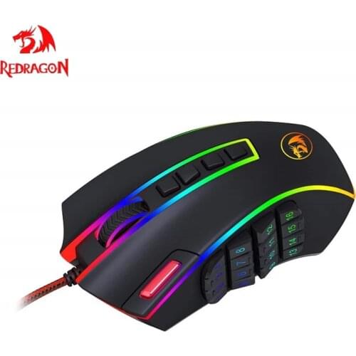 Redragon M990 Legend 24000 DPI High-Precision RGB Programmable Laser Gaming Mouse for PC, MMO FPS 16 Side Buttons