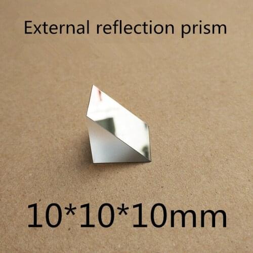 2pcs 10x10x10mm Right Angle K9 Triangular slop External Reflecting Prism Lens For Lazyglasses