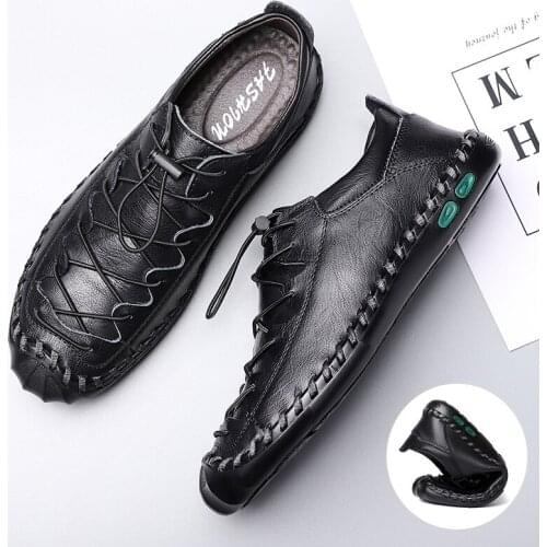 Genuine Leather Summer Classic Men Shoes Soft Bottom Sandals Men Roman Comfortable Breathable Outdoor Walking Sandals Man