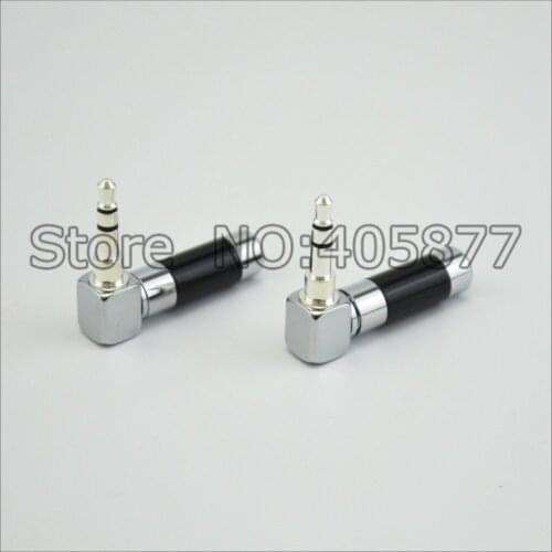 Brand new Carbon Fiber body Rhodium plated 3.5mm Right Angle 3.5mm Stereo Earphone Plug