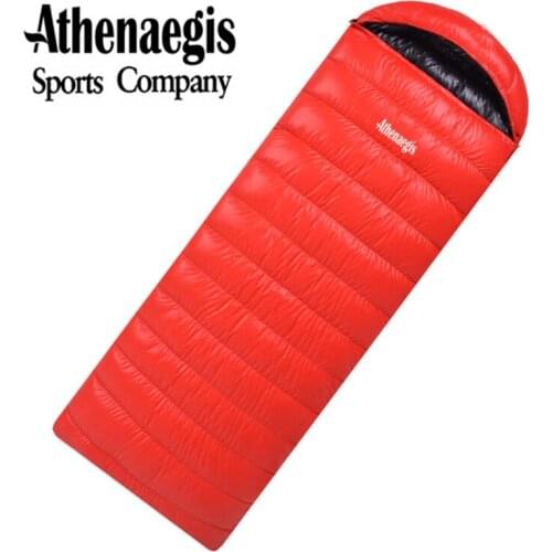 Athenaegis Comfortable White Duck Down 2000g/2200g/2500g Filling Can Be Spliced Envelope Adult Waterproof Sleeping Bag