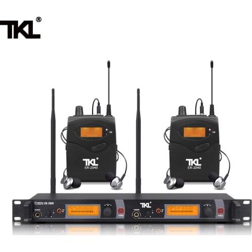 TKL ER-2040 In-ear Monitoring Professional True Diversity UHF in Ear Monitor System Dual Channel Monitoring