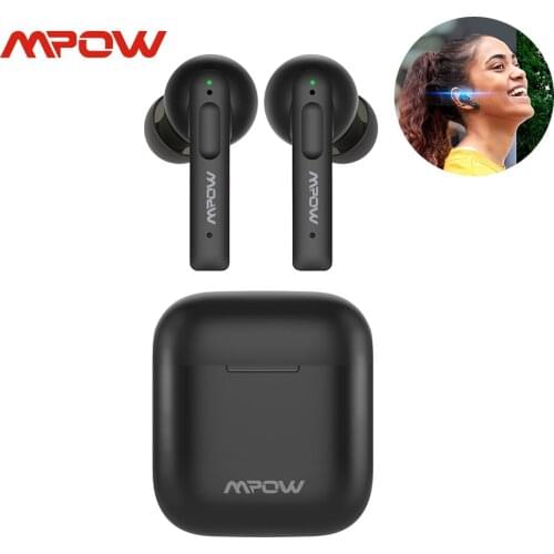 Mpow X3 Active Noise Cancelling Bluetooth TWS Earphones Wireless Earbuds with 4 Mic Deep Bass Stereo 30 Hours Playback for Phone