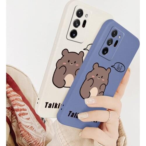 Clever For Samsung Galaxy A72 A52 A42 A32 A22 A21S A02S Case Bear Slicone Soft Cover A12 A02 A71 A51 A41 A31 Phone Case