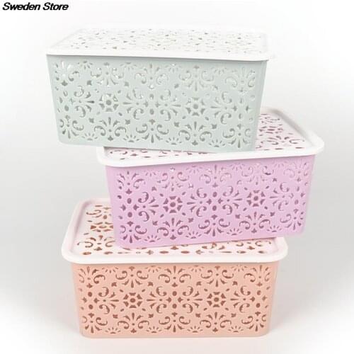 1PC PP Hollow Underwear Bra Storage Box Drawer For Scarfs Socks Desktop Cosmetic Sundries Finishing Box Closet Organizers Boxes
