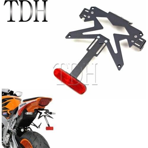 Motorcycle Rear Tail Number Plate Holder Fender Eliminator Reflector For Yamaha Honda Kawasaki Z800 Z750 Z1000 ER6N Ninja 250