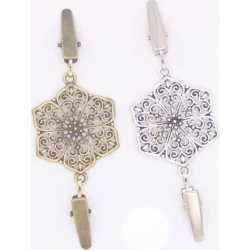 1Pcs Retro Metal Buckle Sweater Cardigan Clip Brooch Fashion Metal Buttons For Clothing Decoration Garment Hooks