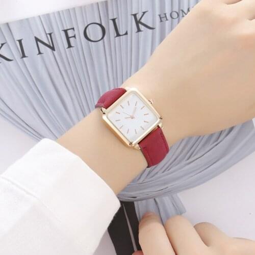 Retro Womens Watche Simplicity Square Quartz Watches Belt Clock Luxury Lady Fashion Brand Watch Lightning offers Sale 2021 NEW