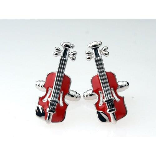 1 Pair Mens Suit Shirt Violin Shape Cufflinks Cuff Links Wedding Favors Clothing Accessories