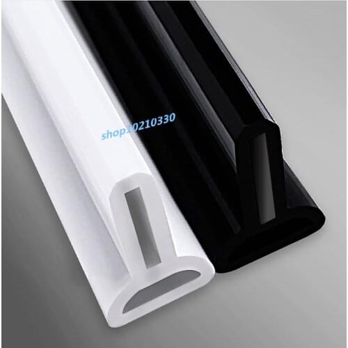 1pc black/ White silicone bath water stopper blocker shower dam dry and wet separation tide barrier Self-adhesive sealing strip