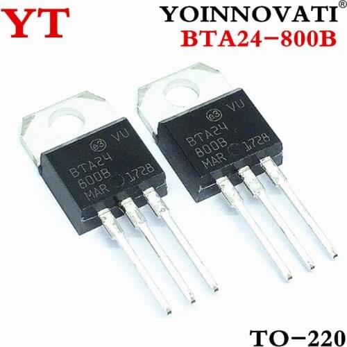 100PCS BTA24-800B BTA24-800 TO-220 IC