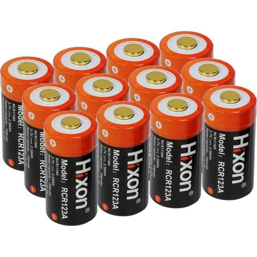 12pcs RCR123a 700mAh 16340 rechargeable battery for Arlo HD Camera and Reolink argus 3.7V cr123a rechargeable