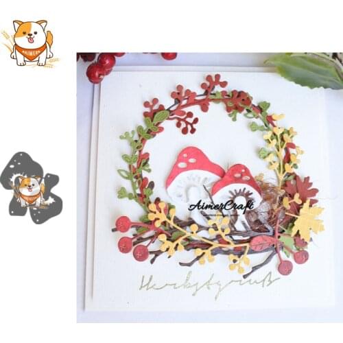 2PCS Mushroom Fungus Metal Cutting Dies Scrapbooking Stencil For DIY Paper Card Decorative Embossing Die Cut Craft Dies New 2019