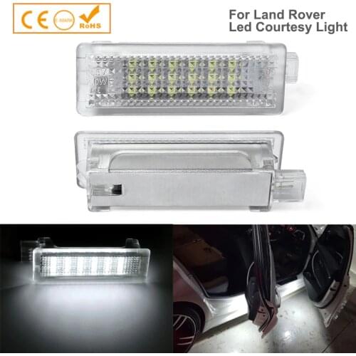 2pcs LED Footwell Courtesy Light Under Door Interior For Land Rover Range Rover Sport Evoque Discovery Freelander LR2 LR3 LR4