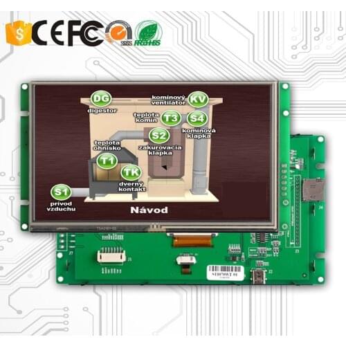 4.3 Inch LCD TFT Industrial Control RS232 / RS485 / TTL / USB Port