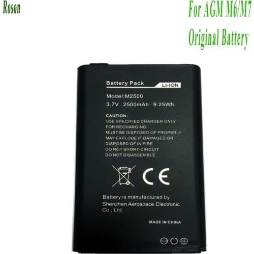 Roson Mobile Phone Battery for AGM M6,2500mAh New Back up Batteries Replacement For AGM M7 Original CellPhone li-ion Battery