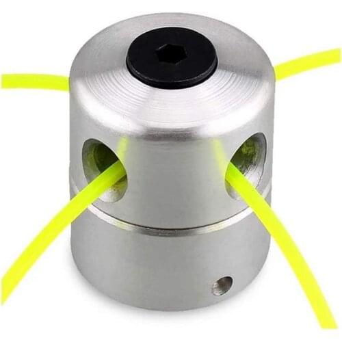 Aluminum Grass Trimmer Head With 4Lines Brush Cutter Head Lawn Mower Accessories Cutting Line Head For Strimmer Replacement Tool
