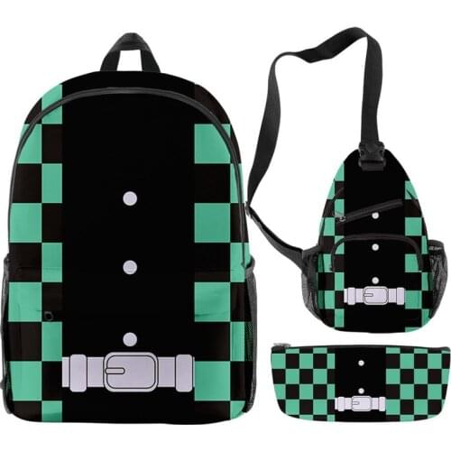 Anime Kimetsu No Yaiba Demon Slayer Cosplay Unisex Backpacks School Bags Teenagers Student Cartoon Laptop Travel Fashion Gifts