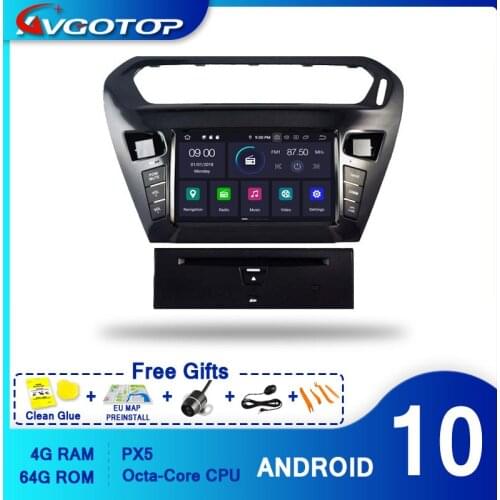 AVGOTOP Android 10 CAR DVD PLAYER for CITROEN ELYSEE PEUGEOT 301 Carplay Auto Radio GPS Navi