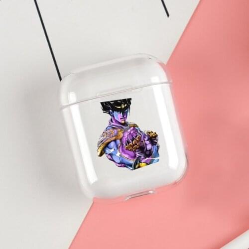 Jotaro Kujo Star Platinum JoJo Anime Cases For Apple AirPods 1 2 Case Clear Wireless Bluetooth Earphone Case Protective Shell
