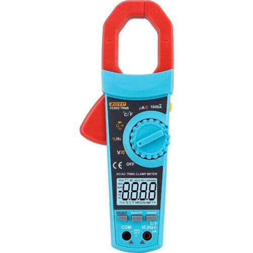 ZOYI VC902 Digital Clamp Meter Voltmeter Auto-ranging multimeter AC DC Voltage meterTemperature