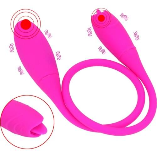 61cm Long Dildos 2 in 1 Erotic Machine Licking Vibrators For Women Masturbator Anal Plug Vaginal Massager Sex Toys Erotic Shop