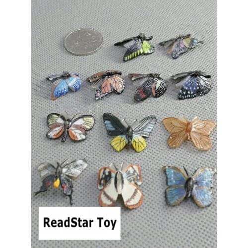 SUPER mini pvc figure Genuine simulation model toy butterfly 6PCS/ set