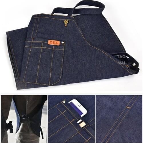 Pottery Denim Split Leg Apron Portable Pocket DIY Ceramic Sculpture Mud-retaining Overalls Anti-oil and Anti-fouling