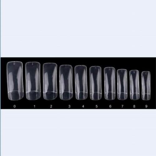 Good quality 500/pack DIY half cover fake nail tips transparent fake nails shield sticker as manicure beauty nail art salon tool