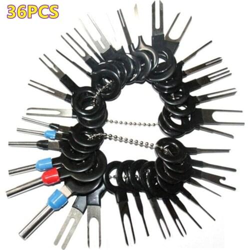 3/8/11/18/36/41PCS/Set Car Plug Terminal Extraction Pick Back Needle Wire Harness Connector Crimp Pin Auto Repair Tool