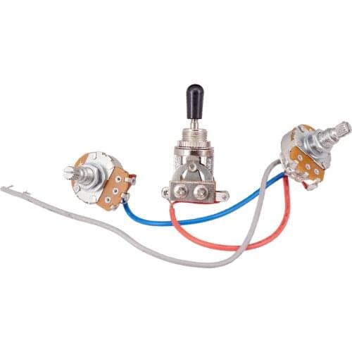 Wiring Harness Kit 1 Volume And 1 Sound Pot 3 Way Switch for Electric Guitar Set