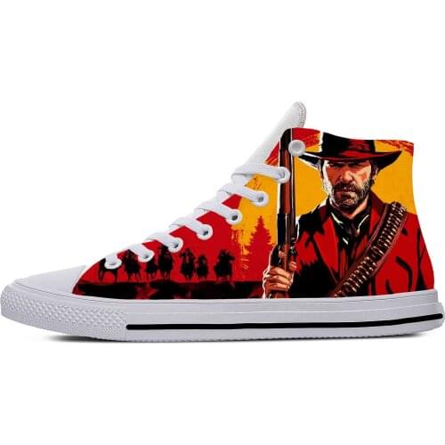 Video Game red dead redemption Fashion Popular Casual Cloth Shoes High Top Lightweight Breathable 3D Printed Men women Sneakers