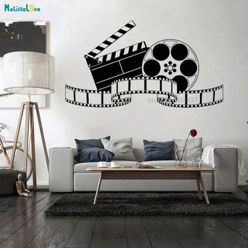 Movie screening film Sticker Cinema Room Decal Filming Movie Mural Vinyl Wall Sticker Waterproof BA953