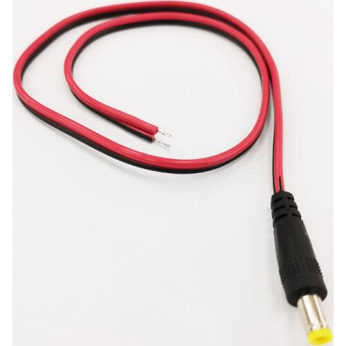 NCHTEK DC 5.5x2.1mm 5.5/2.1 CCTV Power Charger DC Power Male Plug Cable About 50CM/Free DHL Shipping/300PCS