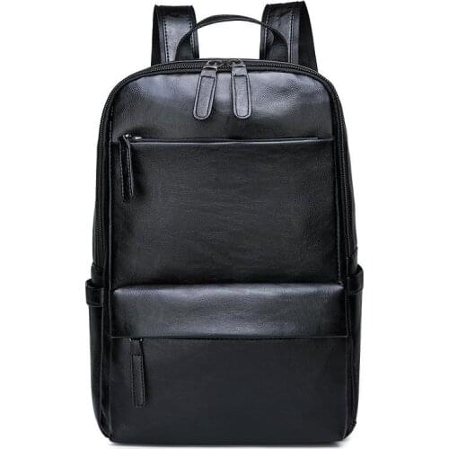 New Men Pu waterproof Travel Bag Casual men Fashion Computer Backpack