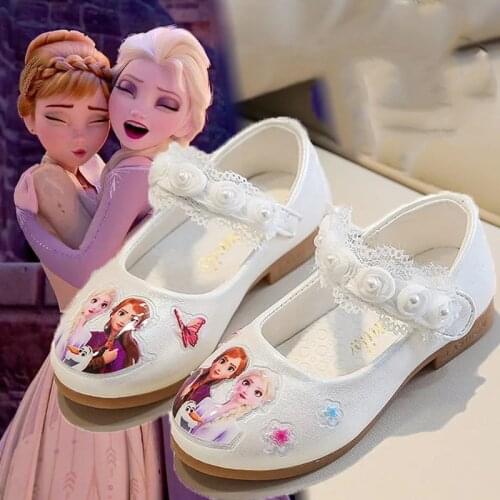 New girls frozen Casual Shoes Princess Baby Girl Leather Shoes Wedding Party sandals