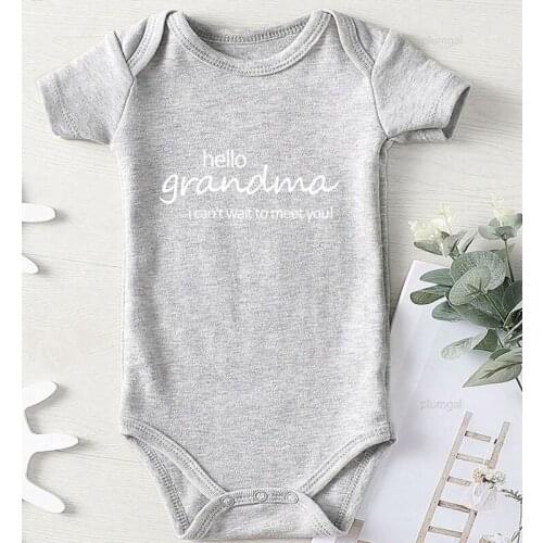 Infant Boy Outfit Baby Girl Clothes Kids' Things Bodysuit for Newborns Toddler Girls Winter Jumpsuits Printing Hello Grandma