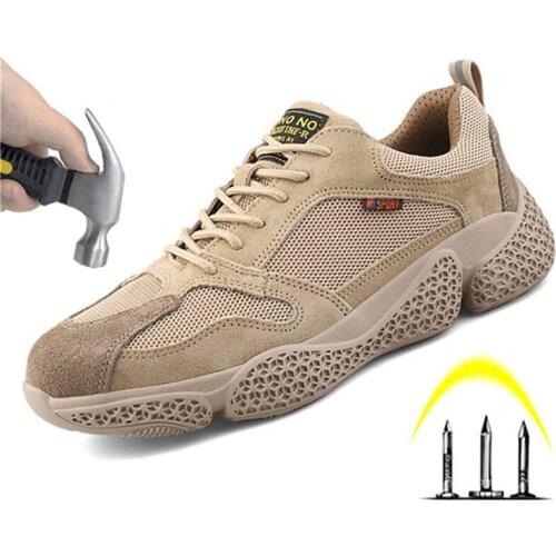 Autumn breathable and smash-resistant safety shoes, lightweight and wear-resistant work shoes, sports hiking shoes direct sales