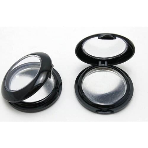 Portable Plastic Cosmetic Empty Jars Clear window black Bottles Eyeshadow Makeup Cream Lip Balm Container Pots 2g 2ml 24pcs